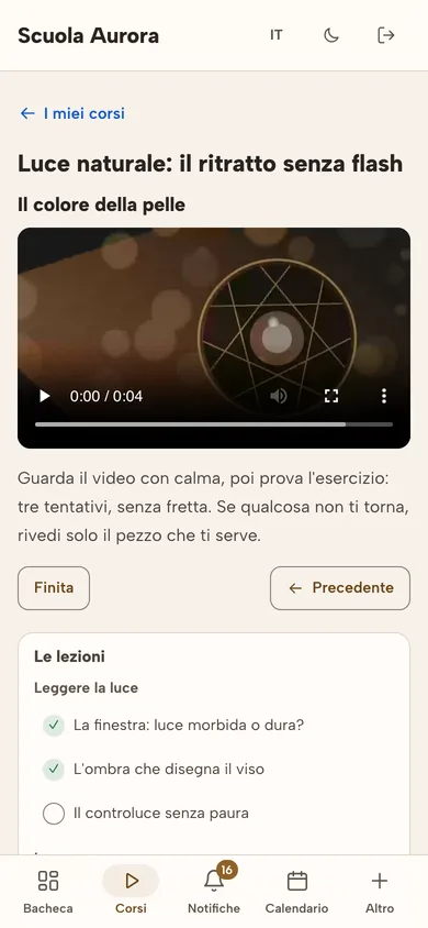 Una lezione dal telefono