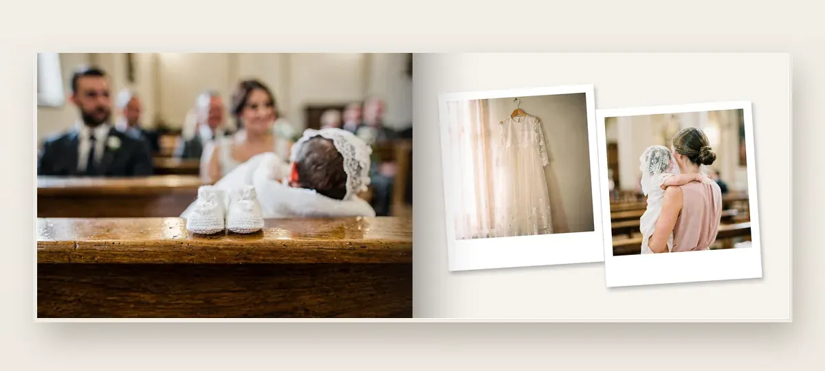 The Journal style: a spread with photos laid down as in a notebook